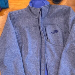 The North Face women’s  Heathered Purple Softshell Jacket